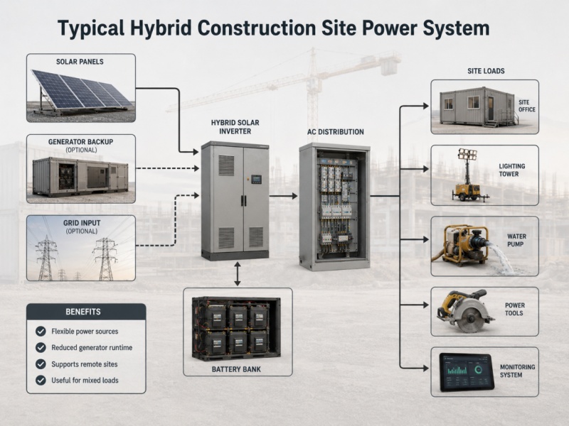 Typical Hybrid Construction Site Power System Typical Hybrid Construction Site Power System